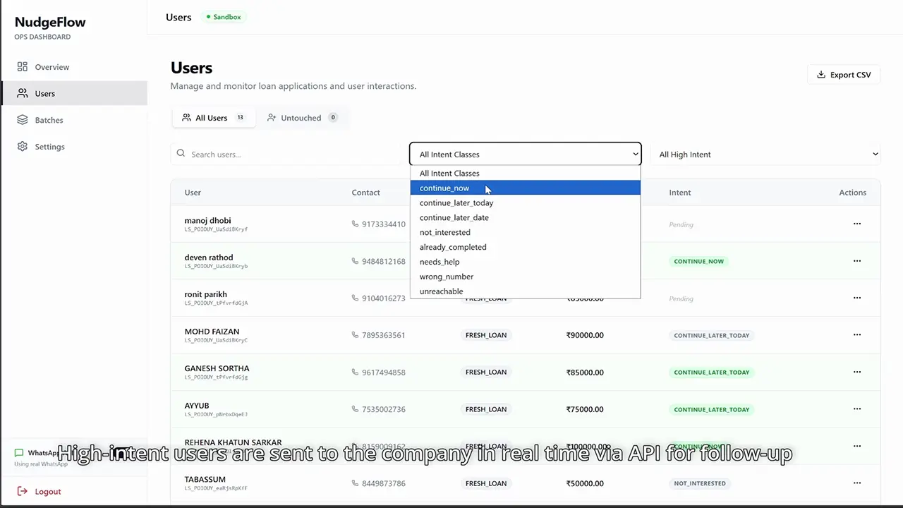 NudgeFlow (for ClickPe, YC S23) project screenshot